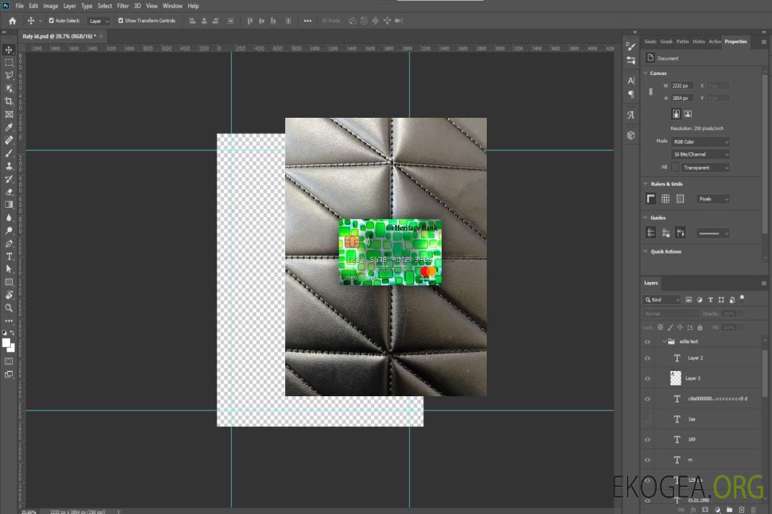 Photolook mastercard de la banque USA Heritage avant template Photolook mastercard de la banque USA Heritage avant template